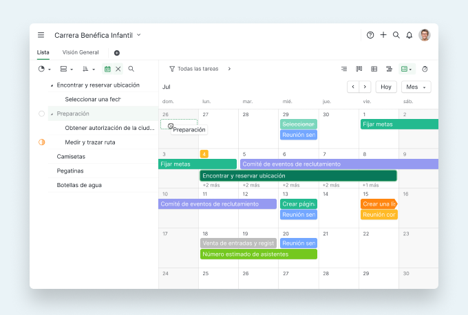 Quire calendar view